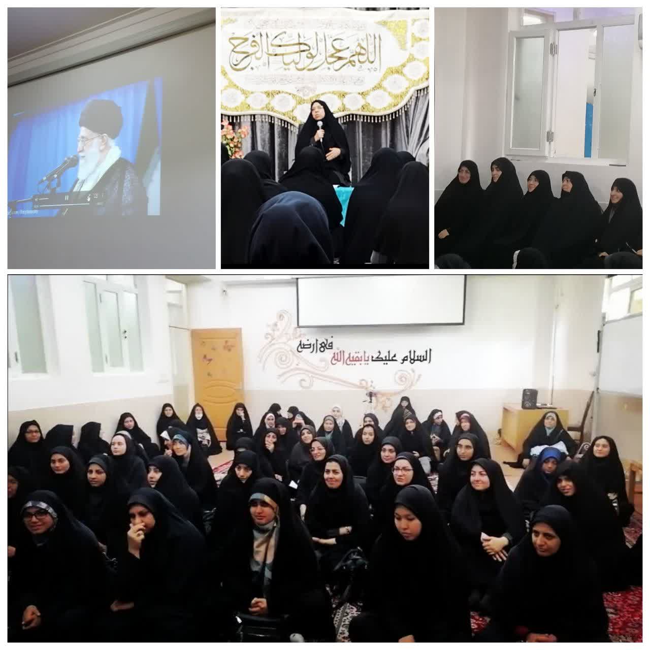 برگزاری جشن همراه با آغاز امامت امام عصر عج الله تعالی فرجه الشریف همراه با نشست پیرامون عصر غیبت،آفت ها وچالش های مهدوبت توسط منیره السادات صحرائیان از اساتید و پژوهشگران مدرسه عامیه حضرت نرگس علیها السلام